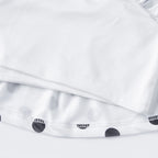Dot Print Mini Skort With Ruffle Hem Low Rise