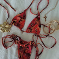 Micro Bikini Set With Lace Print Swimwear