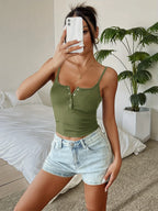 Cropped Corset Top With Suspenders Chic Retro Camisole Vest