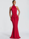 Backless Sleeveless Maxi Dress Elegant Bodycon