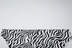 Zebra Print V Neck Backless Ruched Crop Tank Top