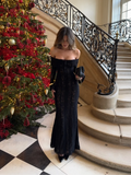 Lace Evening Dress Sleeve Elegant Party Gown