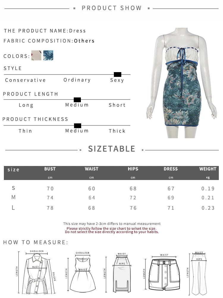 Ribbon Bow Women Lace Patchwork Art Print Folds Mini Body-con Dress