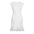 Lace Collar Splice Dress Slimming Fish Tail Gown