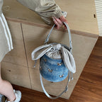 Sweet Butterfly Denim Mini Crossbody Bag