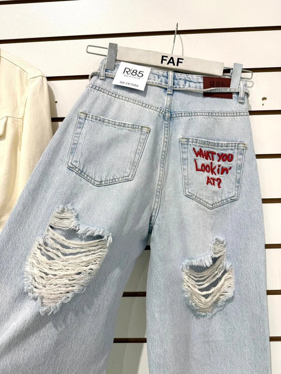 Vintage Vibe Embroidered Ripped High Waist Jeans Women