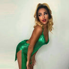 Sequin Backless Party Dress With Hanging Neck