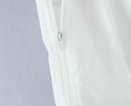 Wave Edged White Camis Sexy Bow V Neck Cotton Slim Crop Top