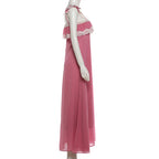Sweet Style Patchwork Lace Dress With Square Collar Backless Sleeveless Bodycon