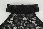 Elegant Lace Patchwork Sleeveless Dress For Women Chic Sheath Style With Hip Wrap