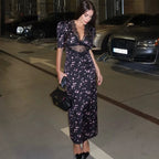 Sexy Hollow Lace High Waist Dress