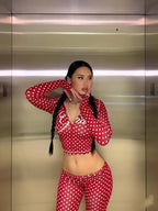 Two Piece Slim Fit Letter Print Hooded Zipper Jacket And Pants Set Open Thread Design