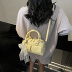 Minimalist PU Leather Crossbody With Pocket Design For Women Mini Square Shoulder Style