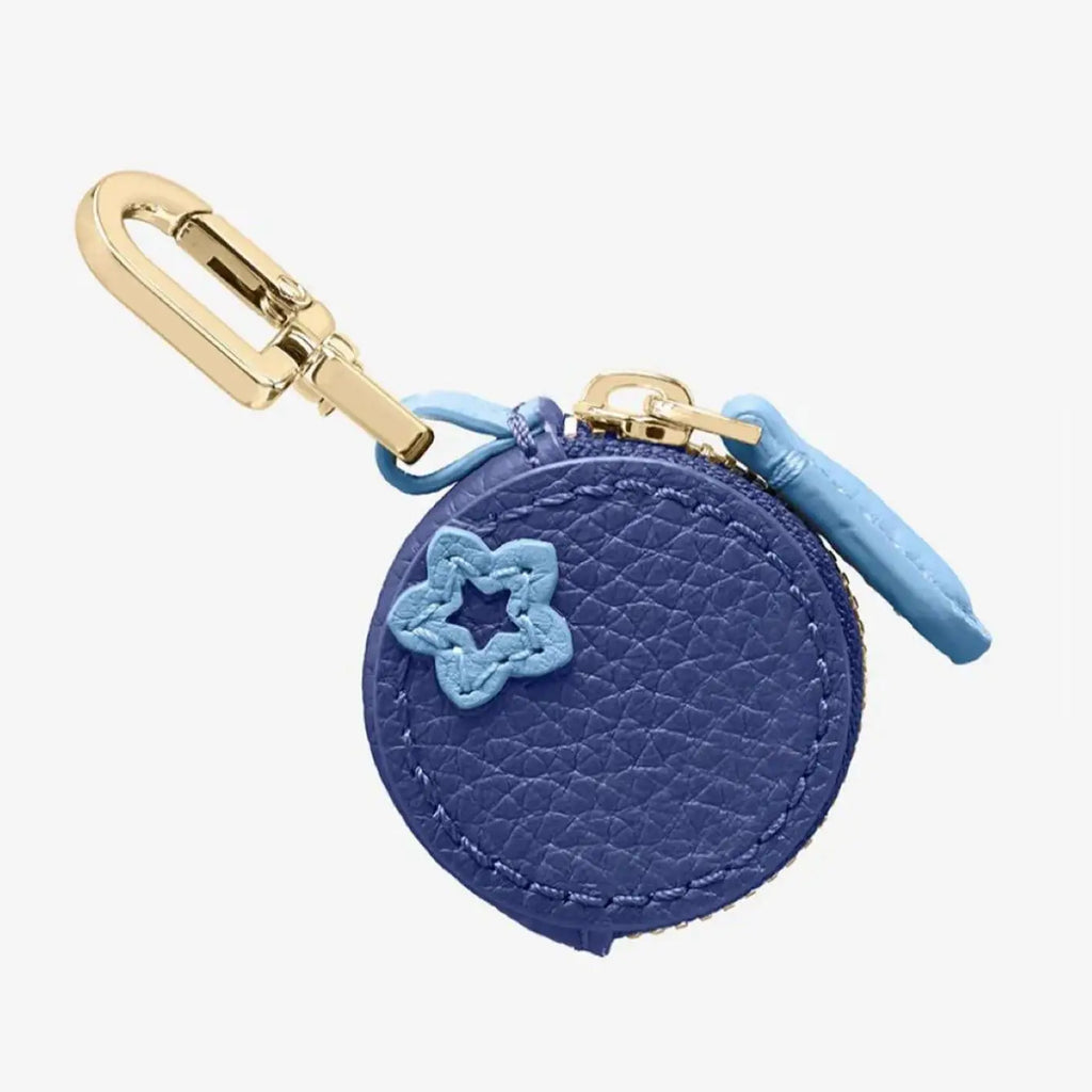 Mini Blueberry PU Leather Pendant Coin Purse Keychain Charm