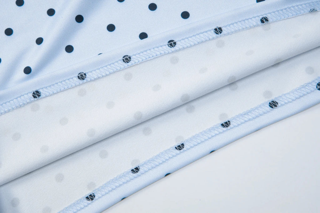 Polka Dot Halter Backless Crop Cami