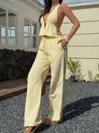 Vacation Set Tank Top And Wide Leg Pants