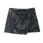 Glam Sequin High Waisted Mini Skirt