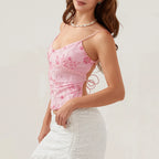 Floral Backless Camisole Tank Top