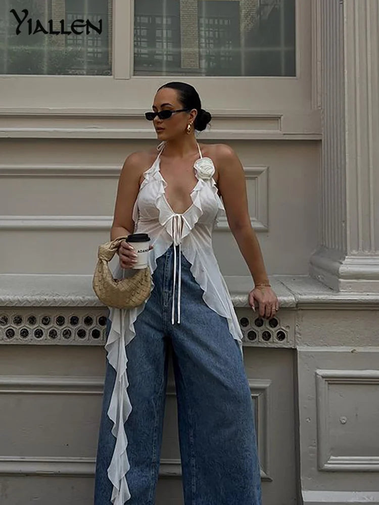 Tassel Halter Sleeveless Top