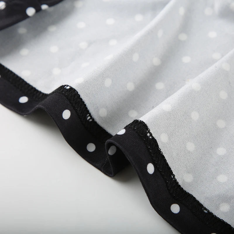 Polka Dot Halter Dress For Women Backless Mini