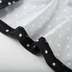 Polka Dot Halter Dress For Women Backless Mini