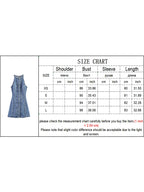 Casual Denim Mini Dress For Women Sleeveless Round Collar Single Breasted Slim Fit