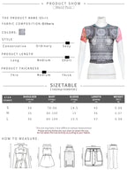 See Through Patchwork Crop Top With Numeral Print Short Sleeves