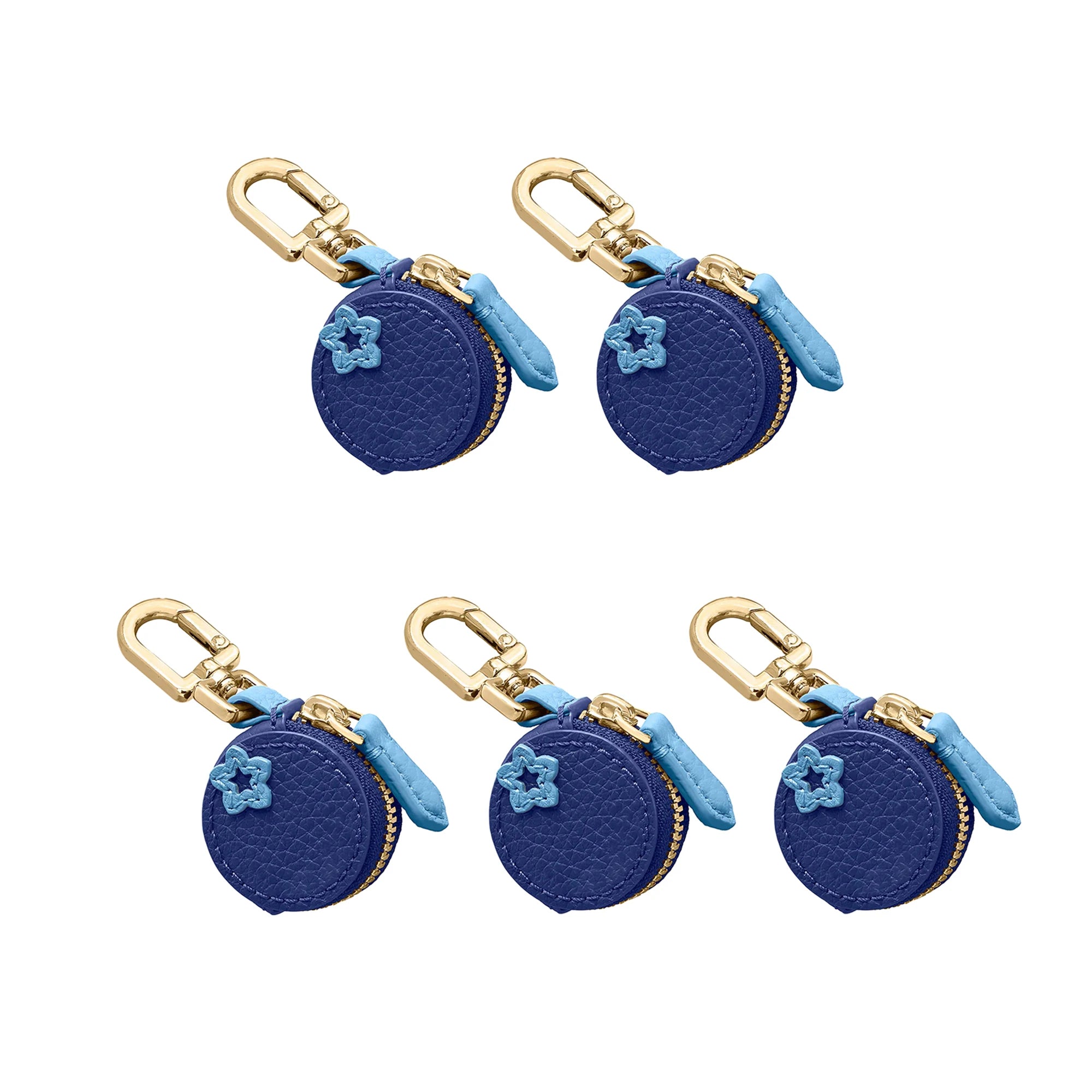 Mini Blueberry PU Leather Pendant Coin Purse Keychain Charm
