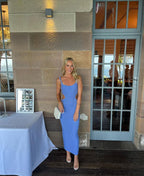Backless Knit Maxi Dress With Straps