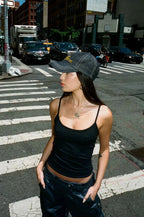 Lace Up Halter Tank And Suspender Long-sleeves Open Back Design For Chic Vibe