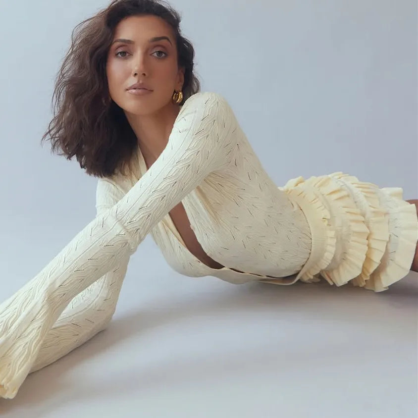 Cozy Rib Knit Pajama Set Two Piece Lounge Ensemble With Button Top And Shorts