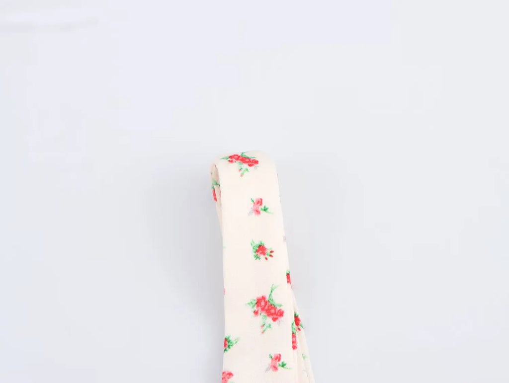 Sweet Floral Waist Slim Fit Suspender Playful Chic Mini