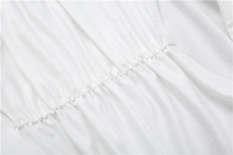 Elegant Backless Halter Ruched Long Dress With Striped Detailing