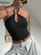 Halter Backless Bandage Crop Top
