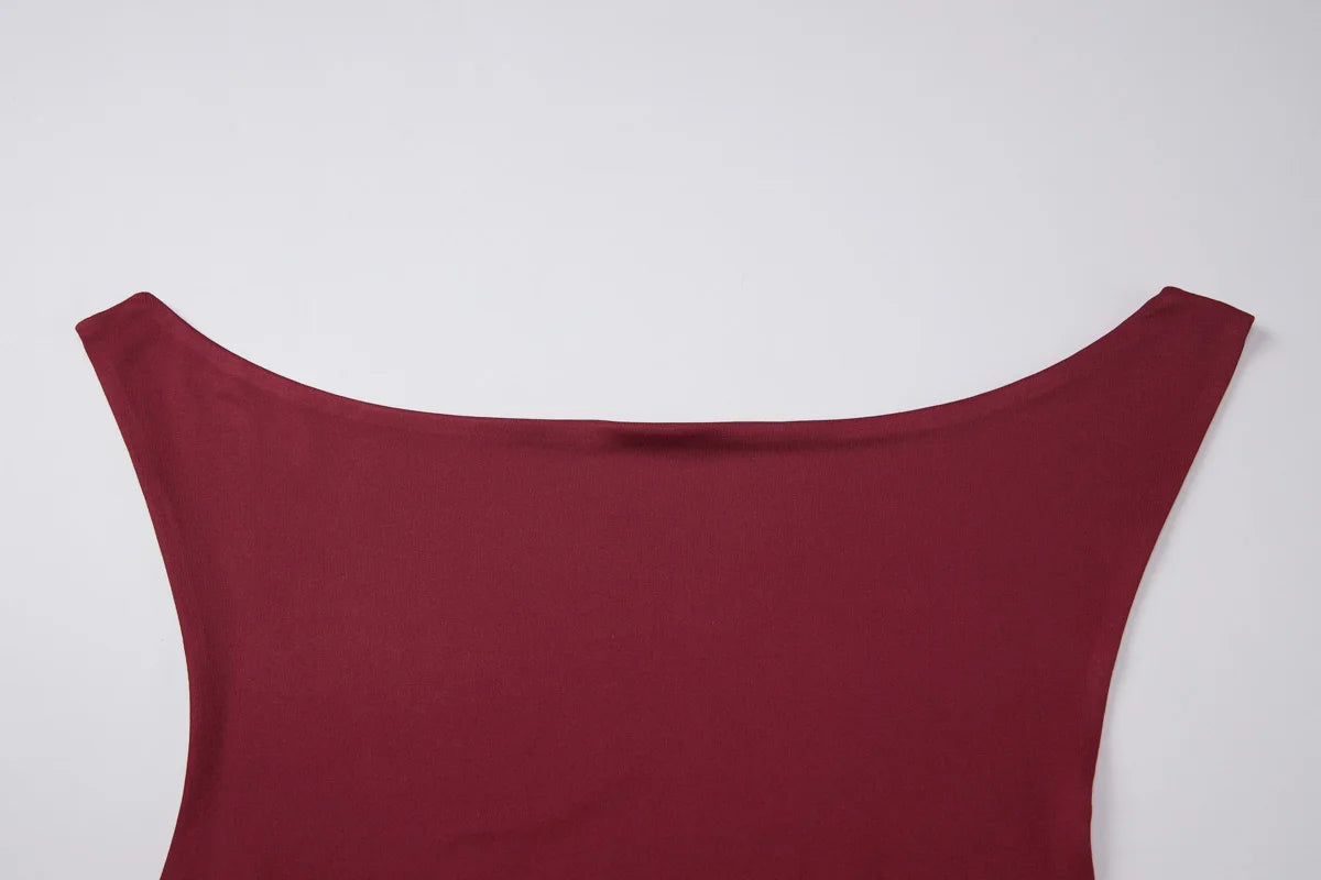 Halter Backless Irregular Slim Fit Tank Top