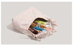 Fairycore Floral Canvas Shoulder Bags With Drawstring