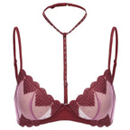 French Embroidered Romance Push Up Bra Set With Steel Ring Delicate Lace And Seductive Coverage