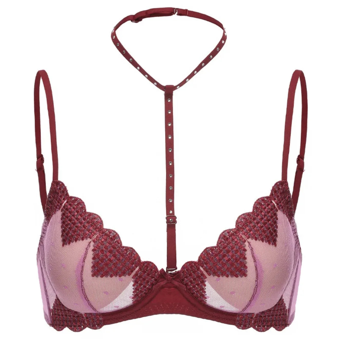 French Embroidered Romance Push Up Bra Set With Steel Ring Delicate Lace And Seductive Coverage
