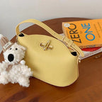 Soft Leather Bucket With Gold Button Tassel Luxe Everyday Shoulder Satchel For Women