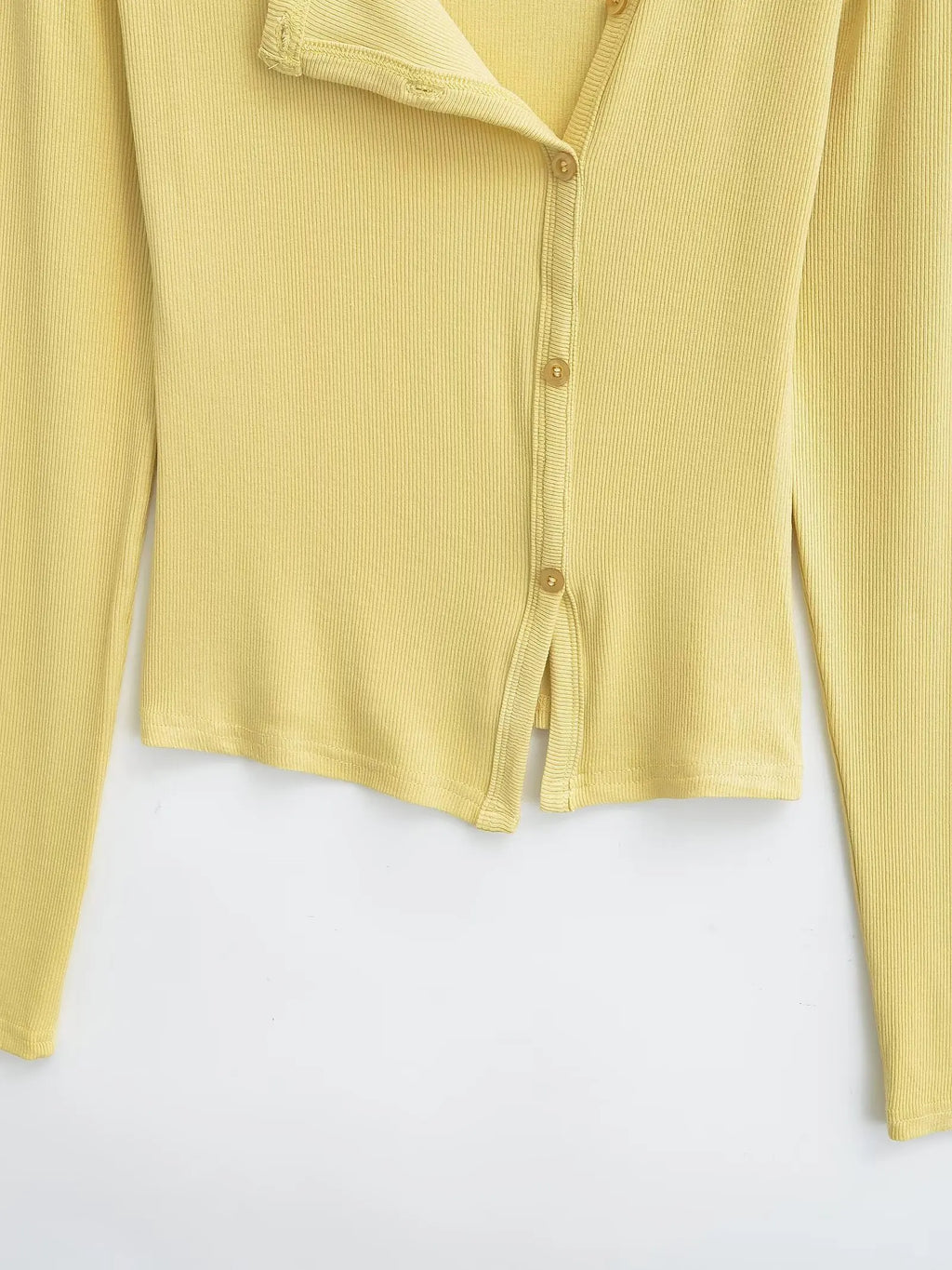 Knit Cardigan With Subtle Side Button Details