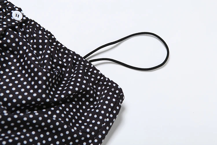 Speckled Print Spaghetti Strap Mini Dress Sleeveless Bodycon Pleated Detail