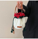 String Bucket Bag For Women Lightweight Crossbody Versatile Hollowout Design