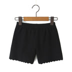 Vintage Two-piece Knit Cardigan And Elastic Waist Shorts Set