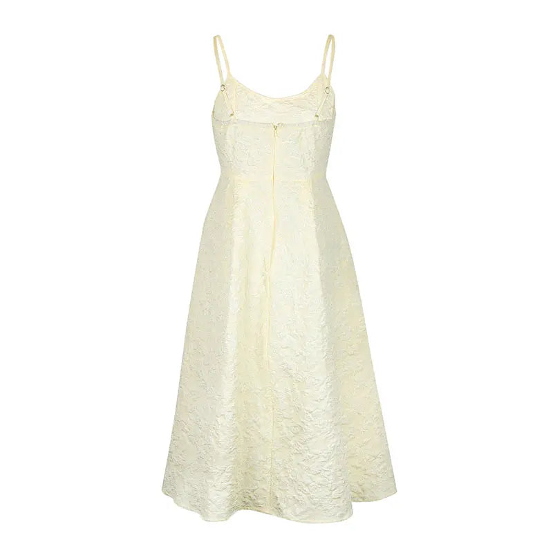 Backless O Neck Sling Maxi Dress A Line Slim
