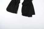Irregular Tiered Flare Pants With Patchwork See Through