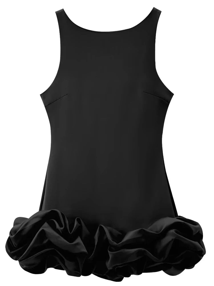 Backless Ruffle Mini Dress Sleeveless Bodycon Party Outfit