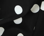 Women Fashion Sleeveless Backless Sexy Black Polka Dot Bow Neck Halter Top