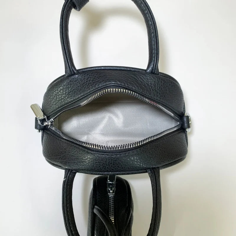 Mini PU Leather Crossbody Bag Set For Women With Short Handle Purses