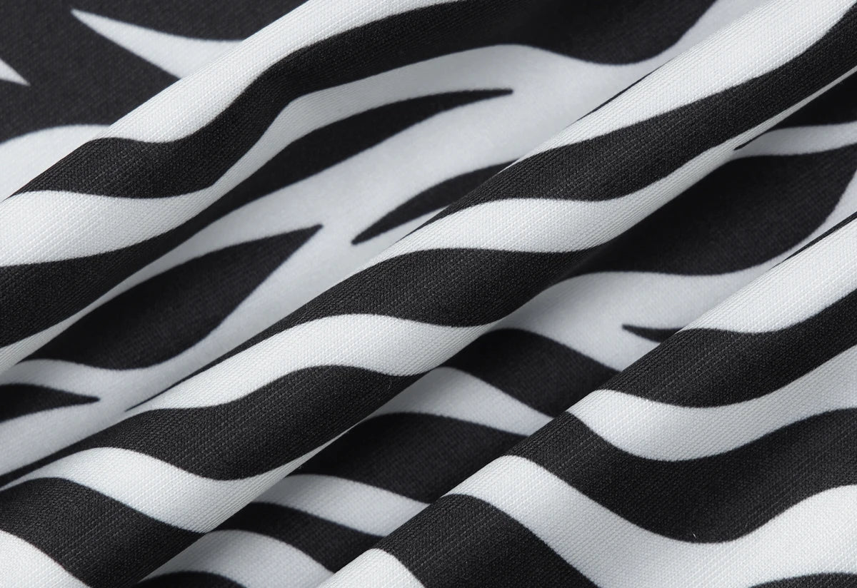 Zebra Print V Neck Backless Ruched Crop Tank Top