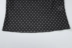 Vintage Polka Dot Dress Set With See Through Top And Long Skirt For Summer Parties